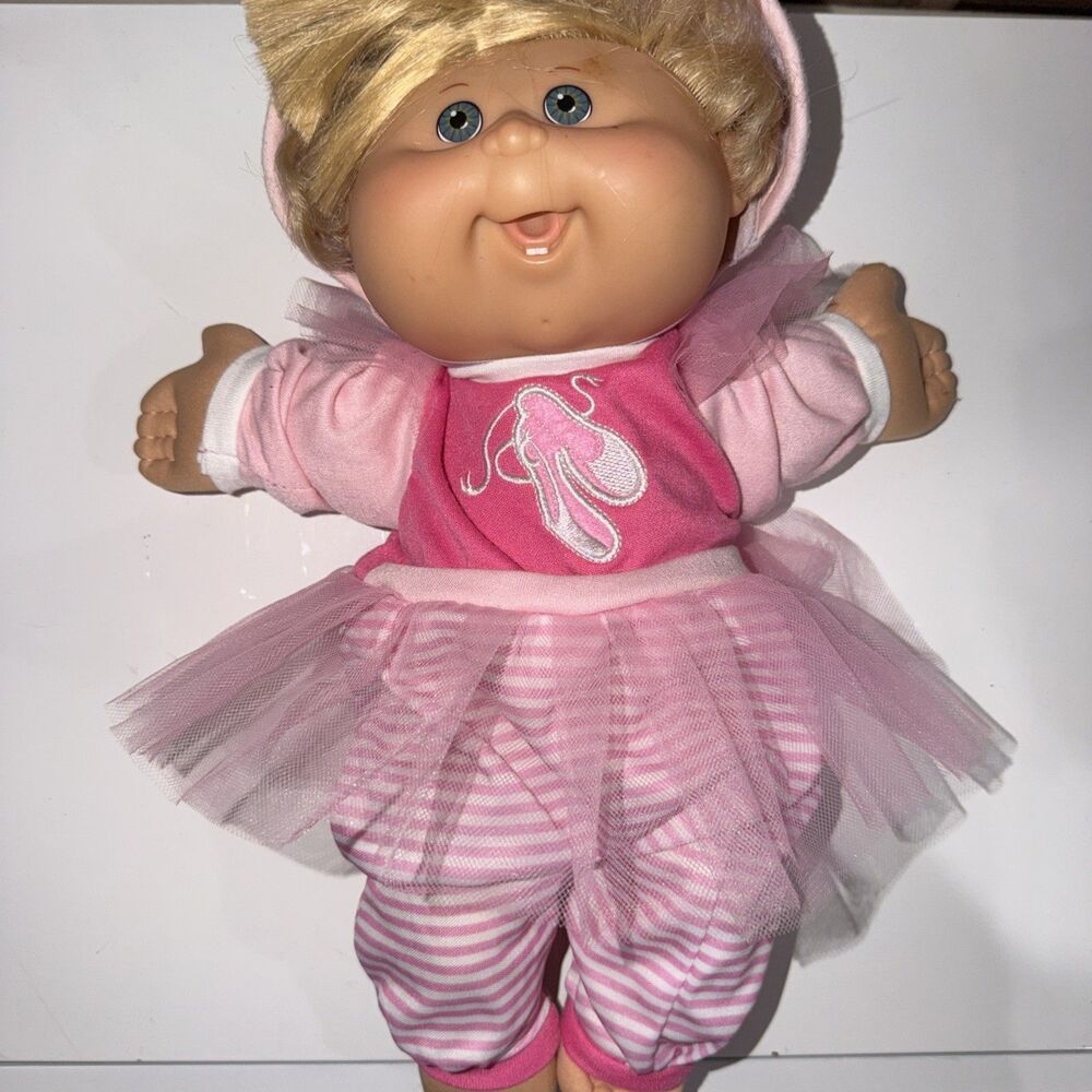 2004 Cabbage Patch Kids Play Along PA-14 Blonde Blue Eyes Ballerina Doll 13”